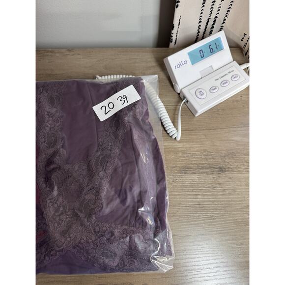 Adore Me Women’s Babydoll Slip Dress XL Purple Mesh Lace Y2K Floral Retro Slinky - Picture 15 of 15